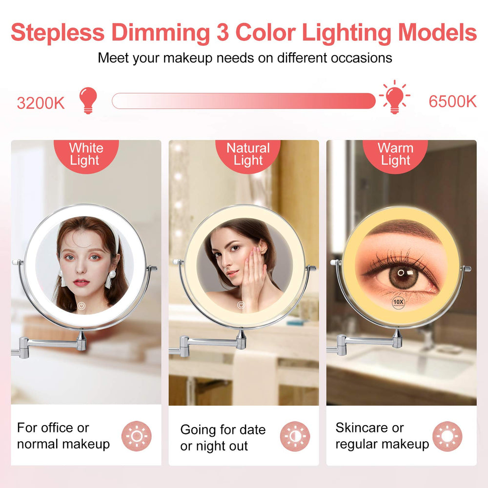 FUNTOUCH three-color lighting helps preview makeup in different environments