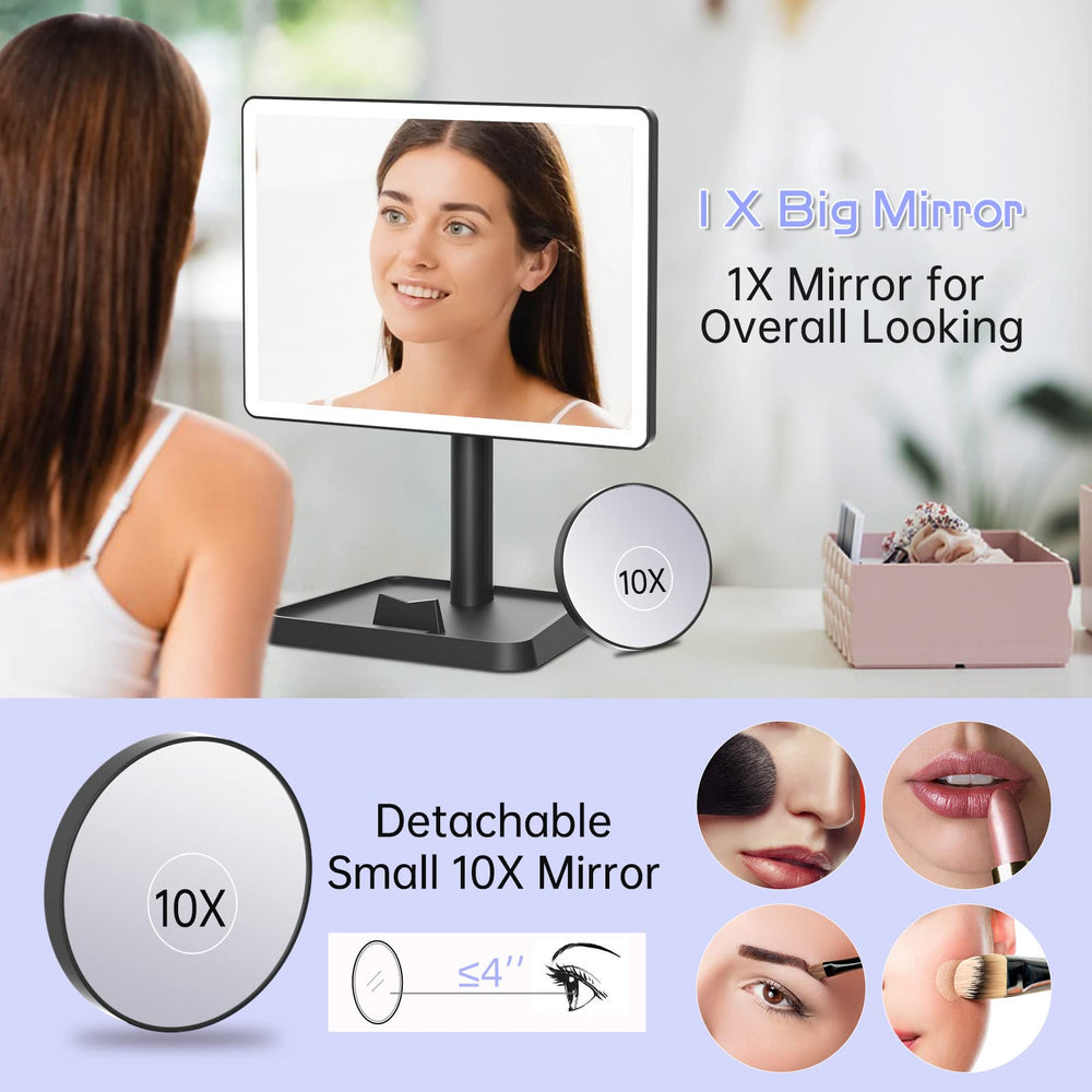 FUNTouch mirror with phone holder for hands-free tutorials