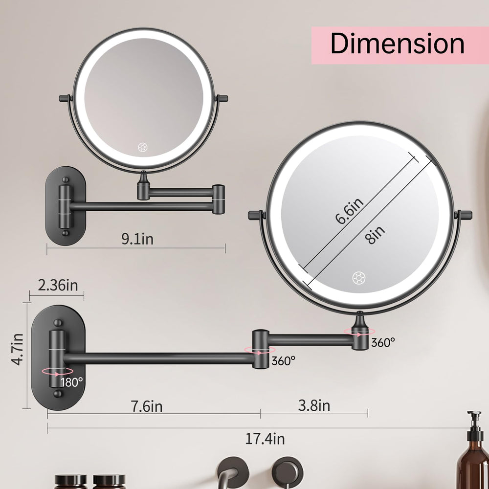 FUNTOUCH premium stainless-steel HD mirror resists moisture in bathrooms.