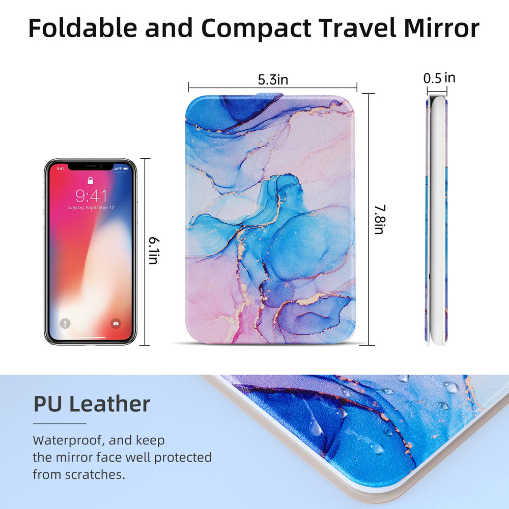 FUNTOUCH PU leather cover protects the mirror during travel with style