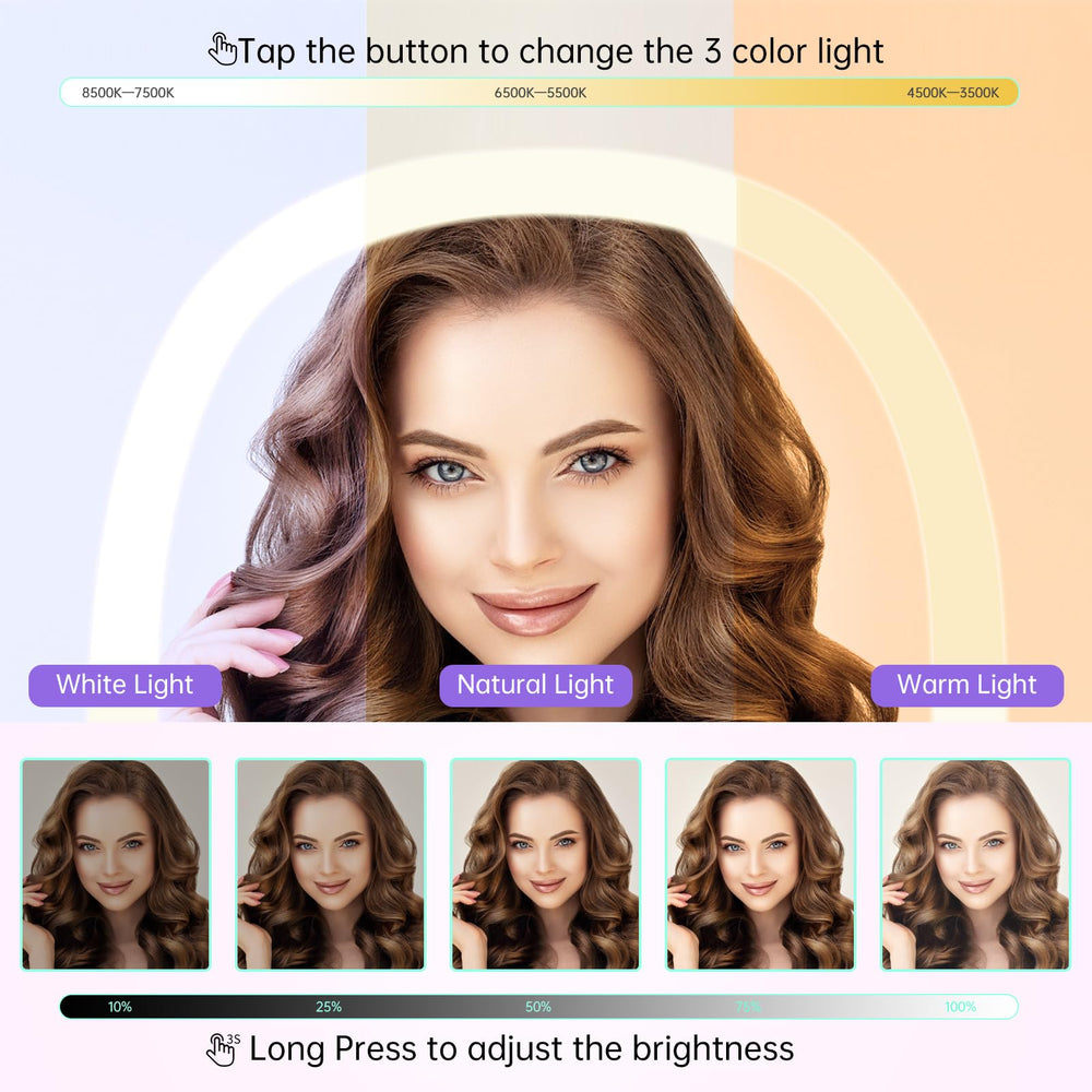 FUNTOUCH spine-friendly design reduces bending for long makeup sessions