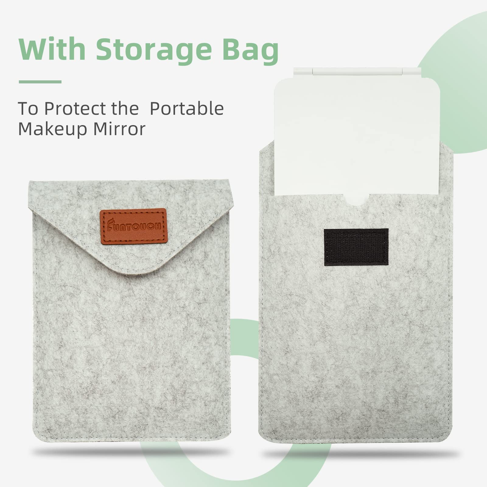 FUNTOUCH storage bag protects mirror during travel