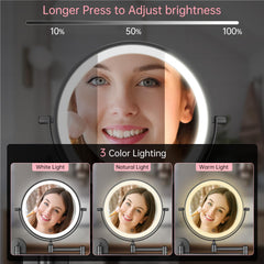 FUNTOUCH touch-dimming sensor mirror enables easy brightness control during routines.