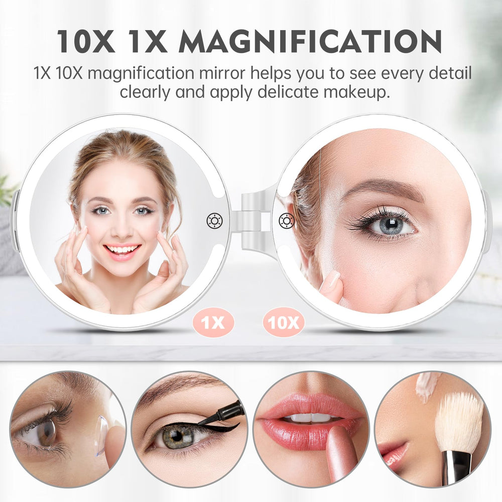 FUNTOUCH mirror with LED lights showing ambient brightness for flawless lighting