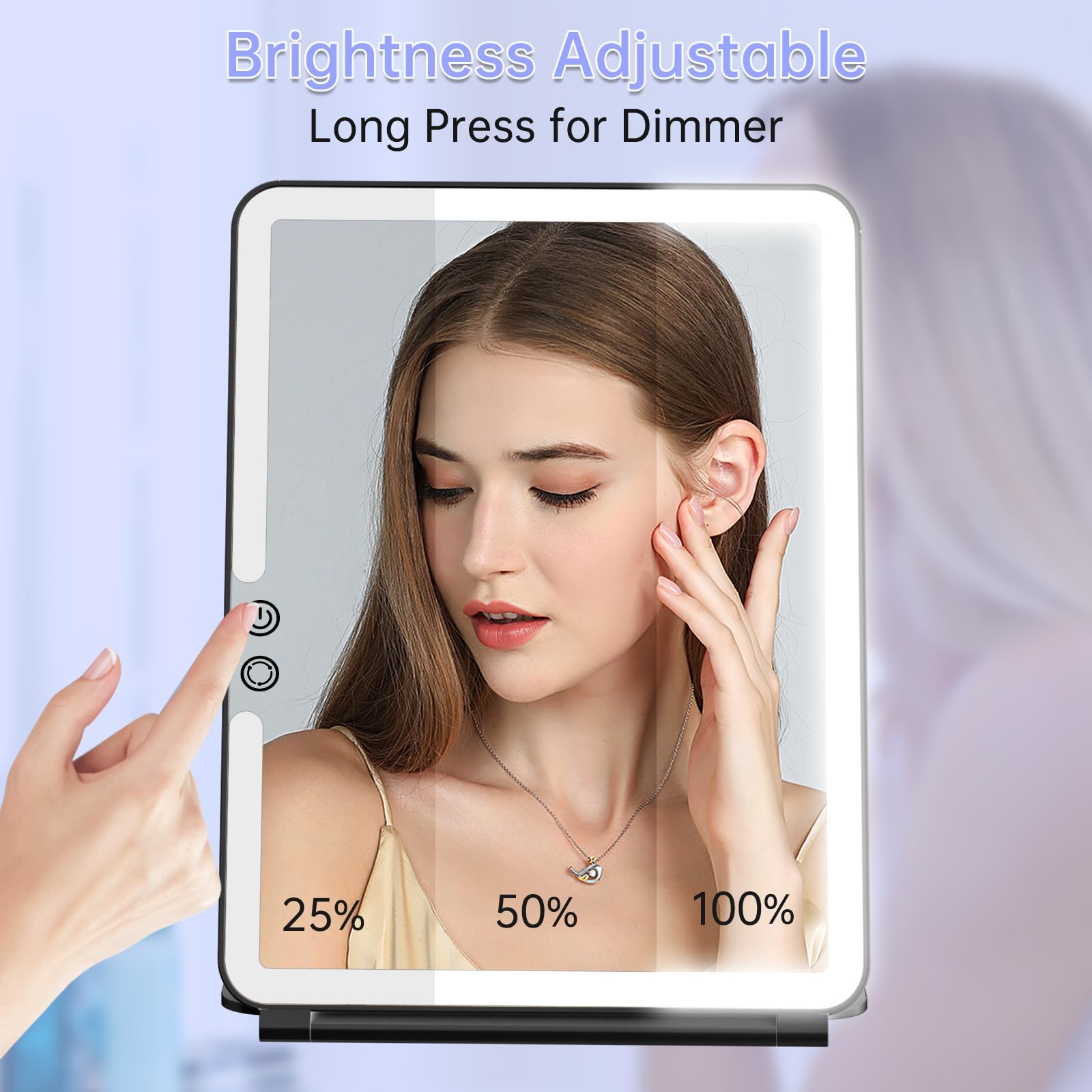 FUNTOUCH detachable 10x magnifier for precise makeup tasks