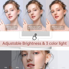 FUNTOUCH mirror offers three light colors for accurate color matching