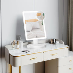 FUNTOUCH vanity mirror 360-degree rotation for flexible angles