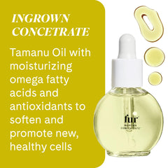 Fur Ingrown Hair Care Duo ingredients jar featuring jojoba and grape seed oils for quick absorption