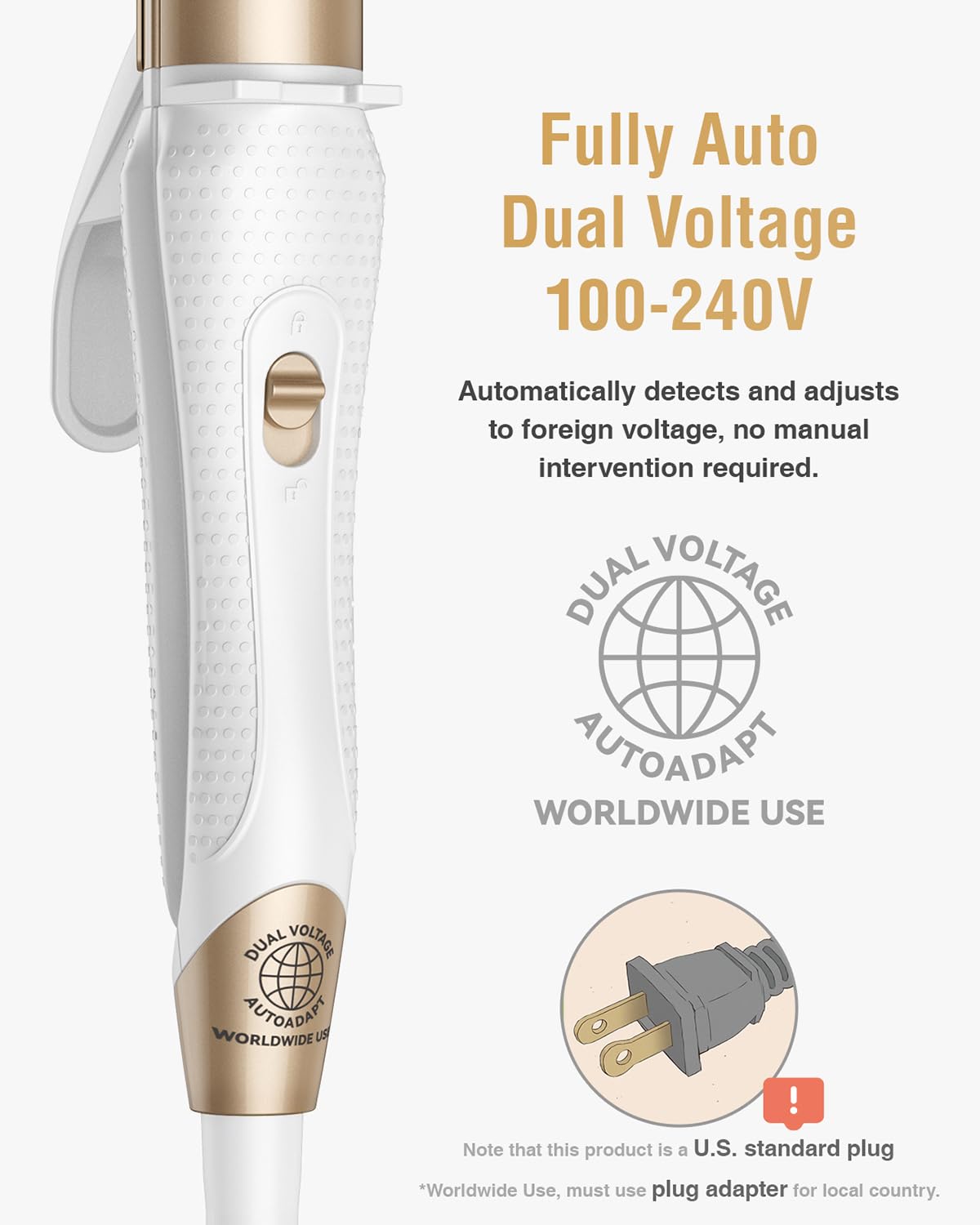FURIDEN LITE dual voltage travel iron enables international styling.
