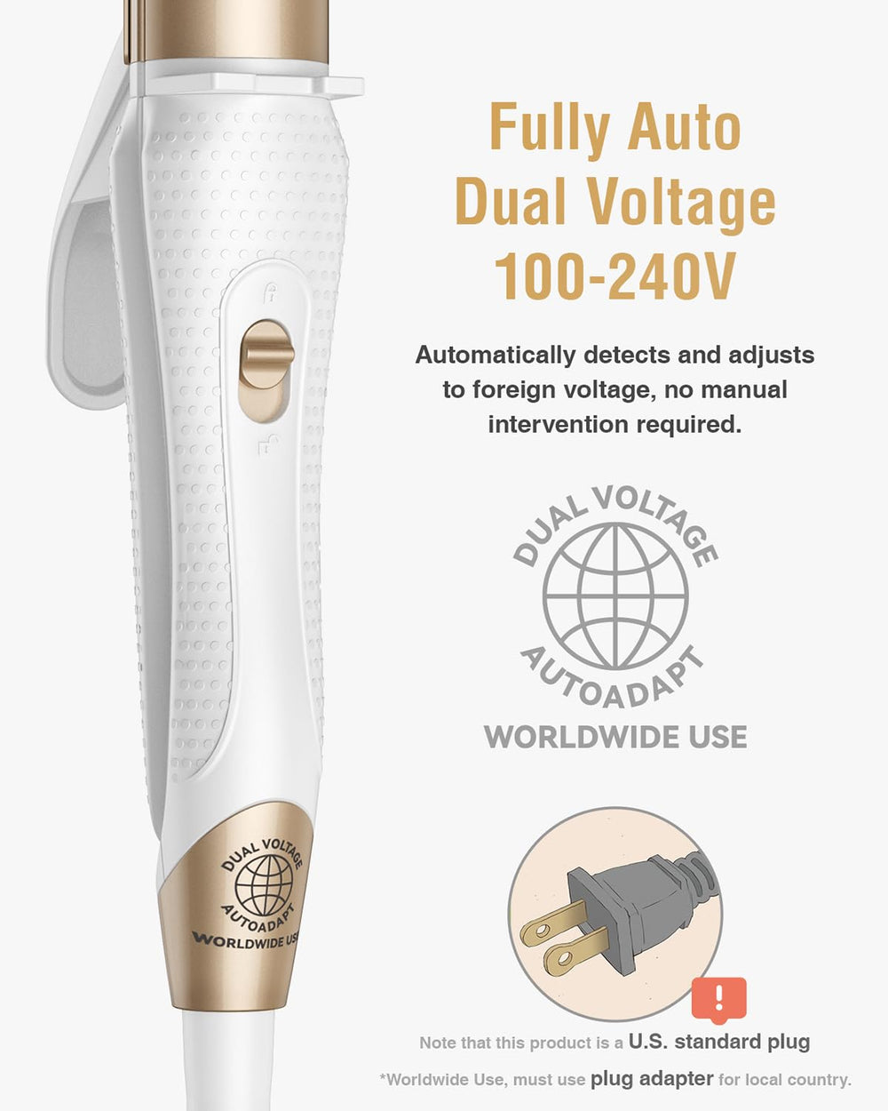 FURIDEN LITE dual voltage travel iron enables international styling.