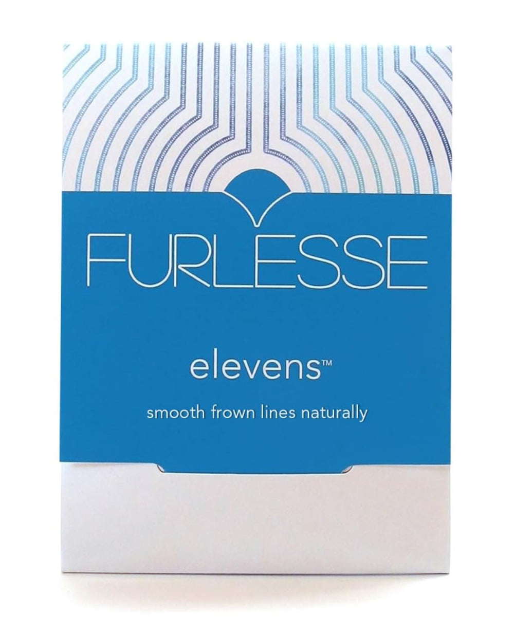 Furlesse Elevens patch closeup: clear, skin-safe design for smoothing frown lines overnight.