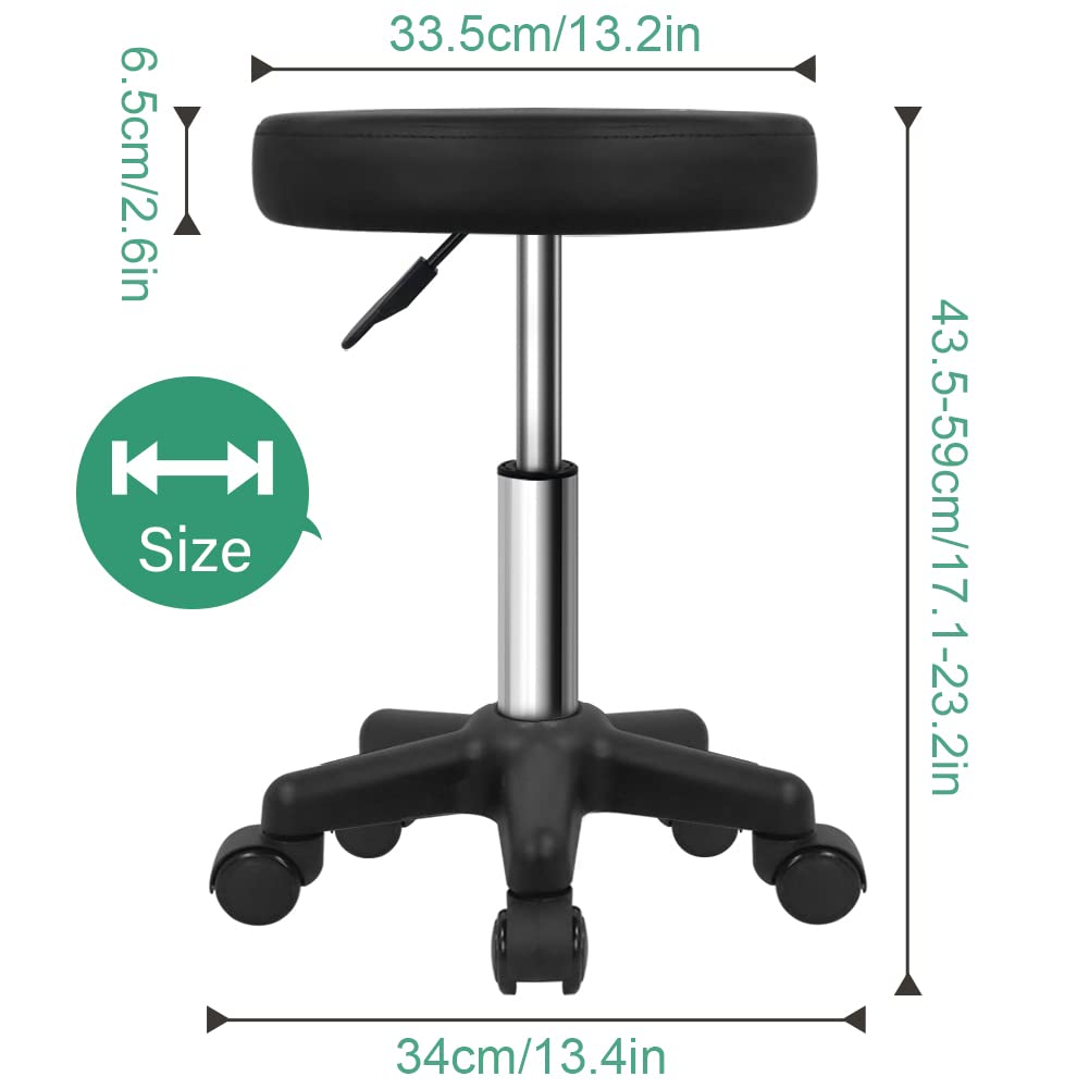 FURWOO round stool height range 43.5-59cm enables ergonomic adjustments