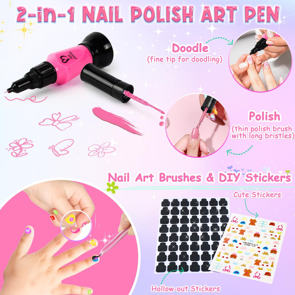 FUSPWEAO fake-nails-variety provides safe, play-ready styling options.