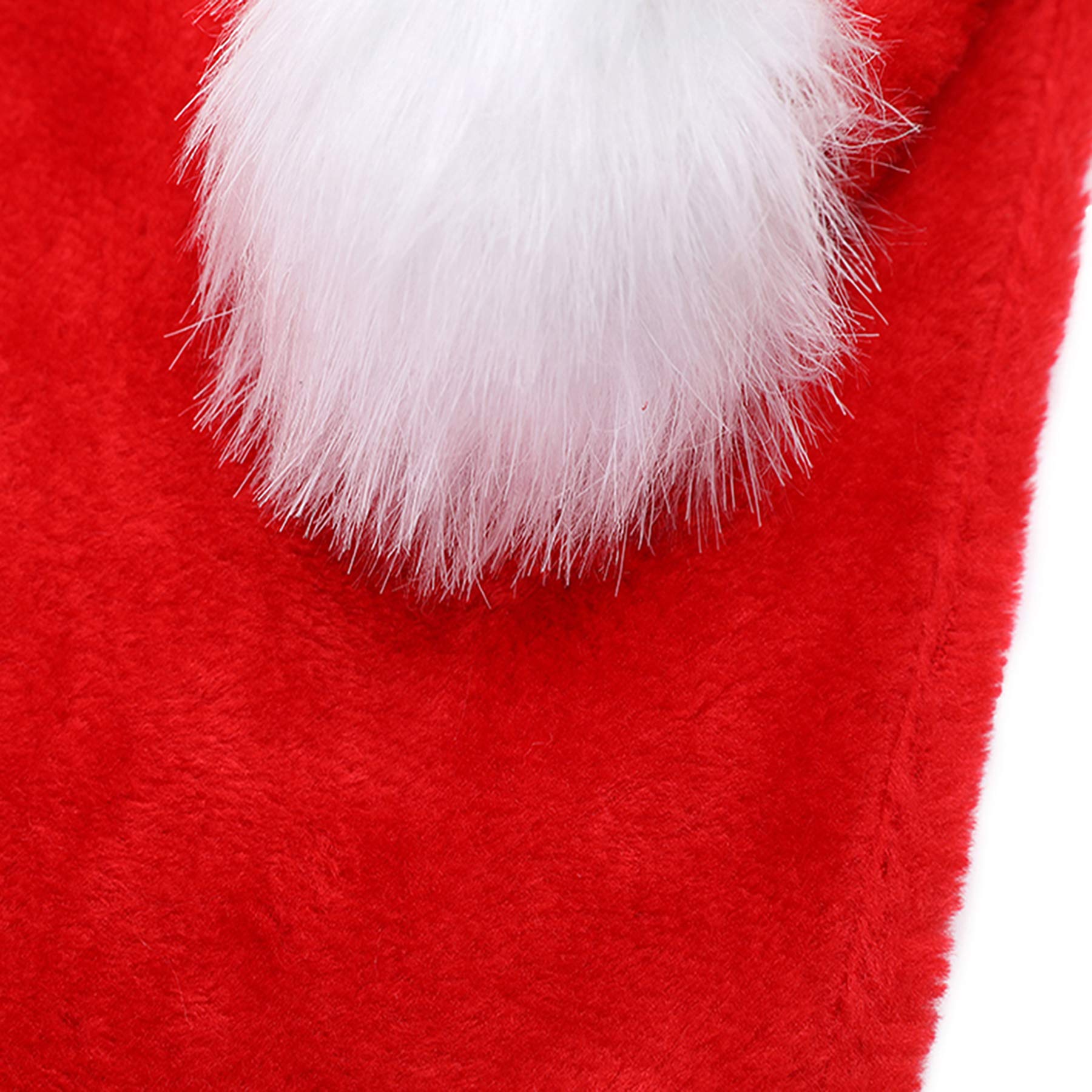 FUTBER Santa hat red plush edges detail emphasizes neat craftsmanship and holiday style