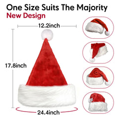 FUTBER Santa hat size 17.7 inches by 12.2 inches demonstrates universal fit