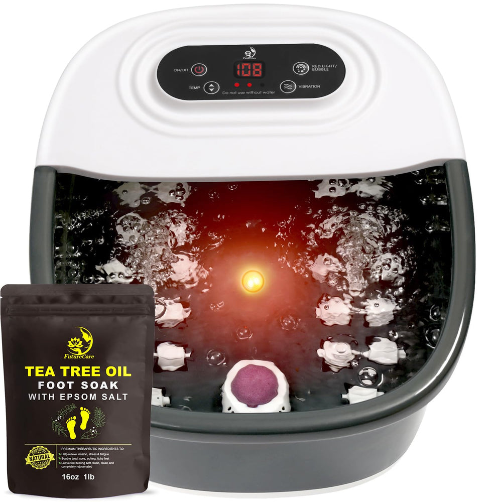 FutureCare foot spa massager with heat and bubbles for relaxing foot massage