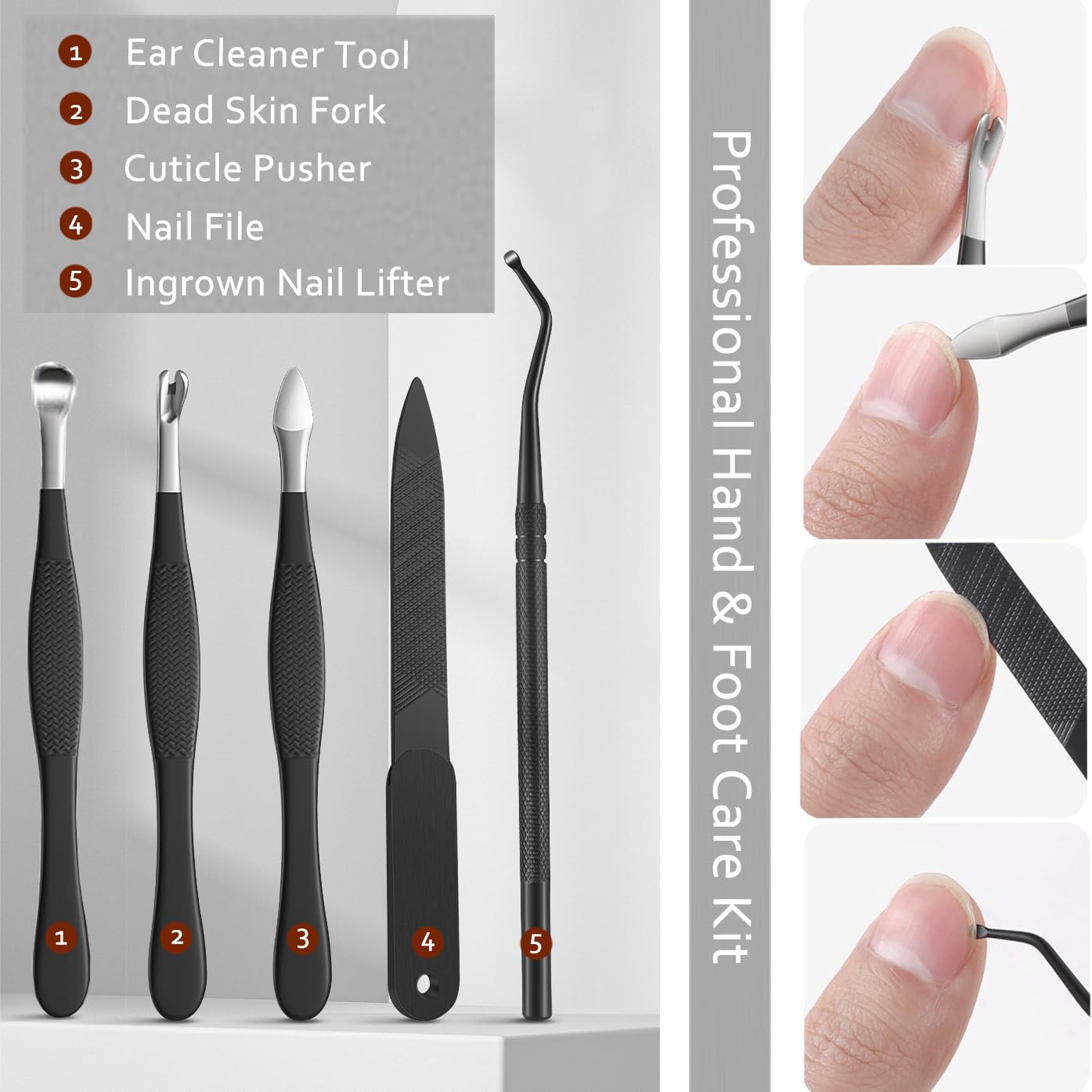 Fuwddy nail file and fingernail cutter for smooth shaping and neat trimming
