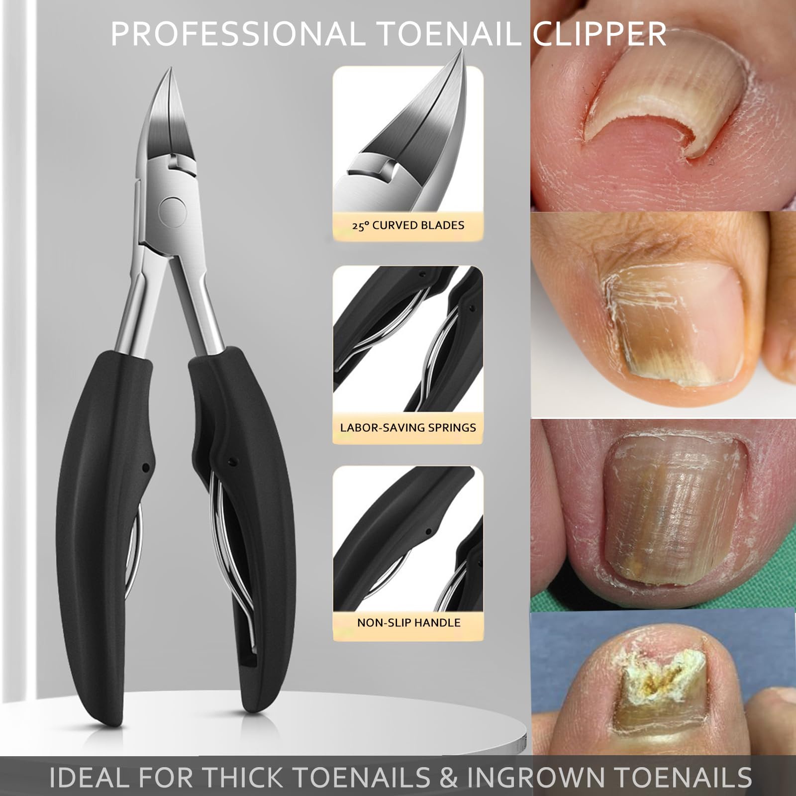 Fuwddy pedicure knife with three blades for versatile nail care at home