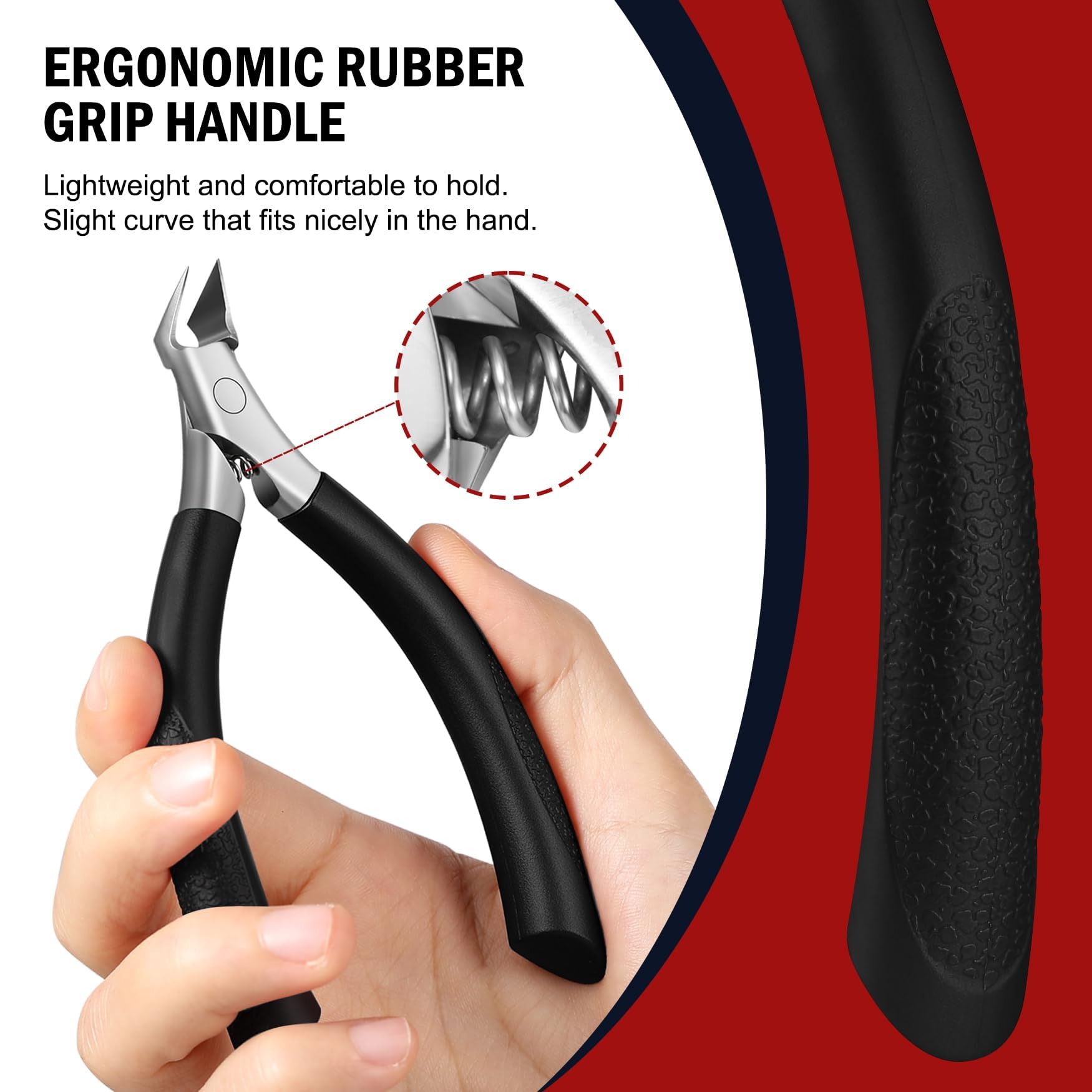 FVION narrow-ended tip trims into the groove for precise ingrown nail work.