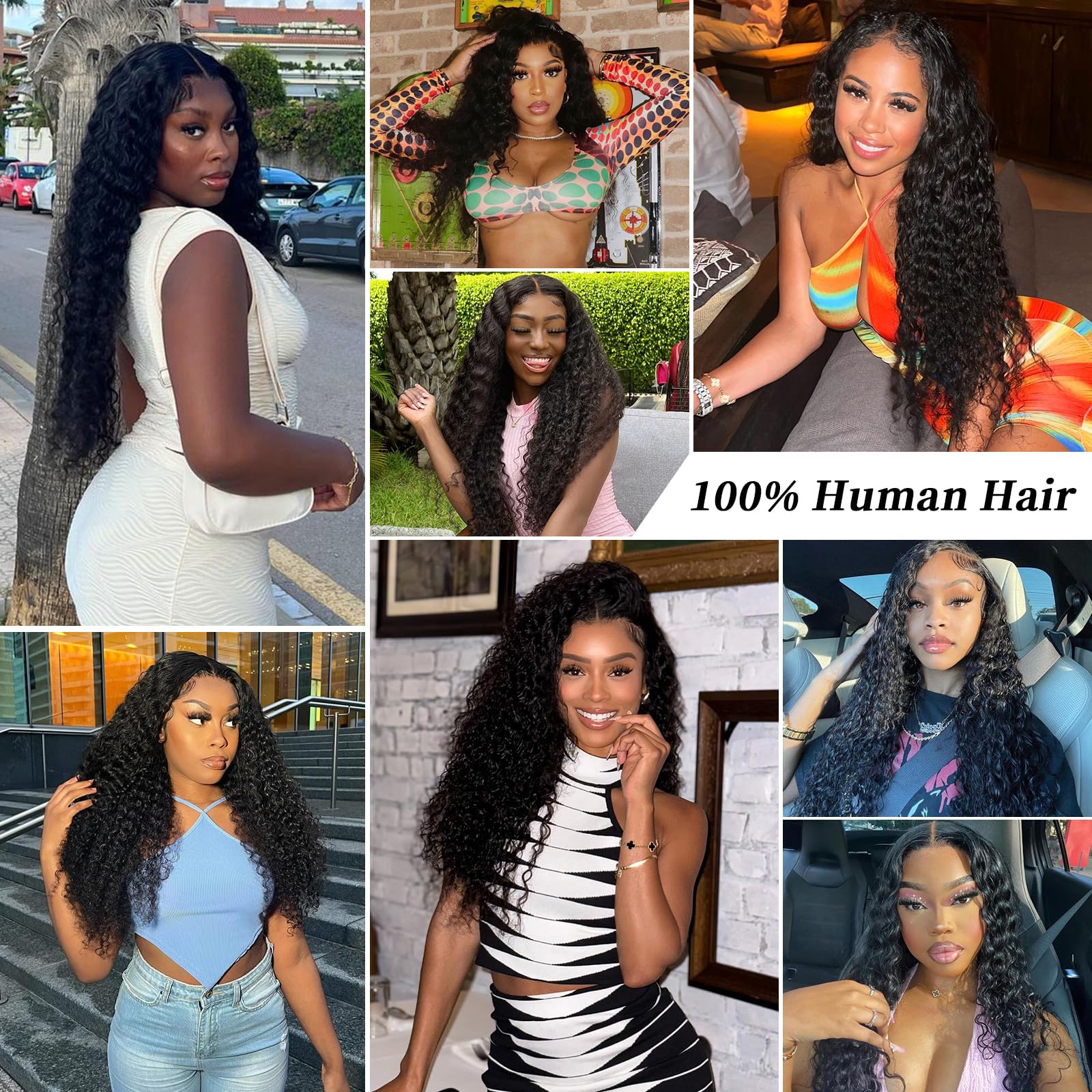 Fvocani deep curly human hair wig dye-ready for versatile styling.