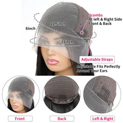 Fvocani transparent lace front wig skin-blend for natural-looking part.