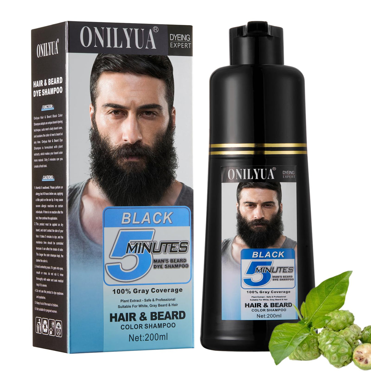Fvquhvo beard dye bottle applying quick facial hair color
