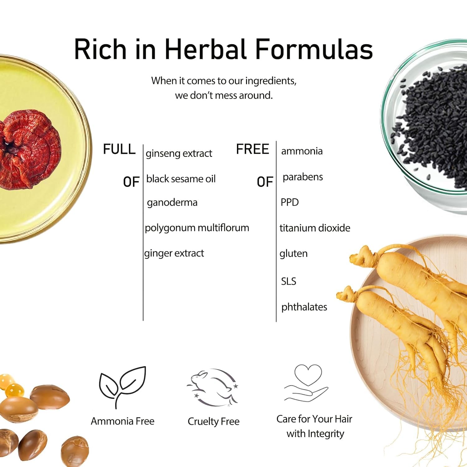 Fvquhvo herbal ingredients with wild ginseng and sesame.