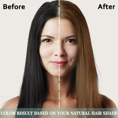 Fvquhvo Herbal Light Brown Hair Color Shampoo 3in1 closeup highlights natural herbal ingredients