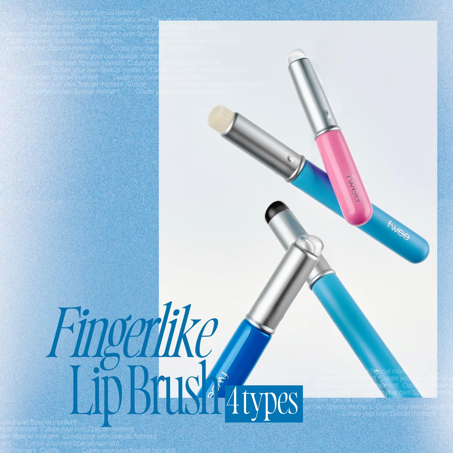 fwee fingerlike silicone lip brush mini in use demonstrates edge control for clean lip lines.