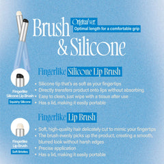 fwee lip brush mini with lid closed shows portable, mess-free storage for travel.