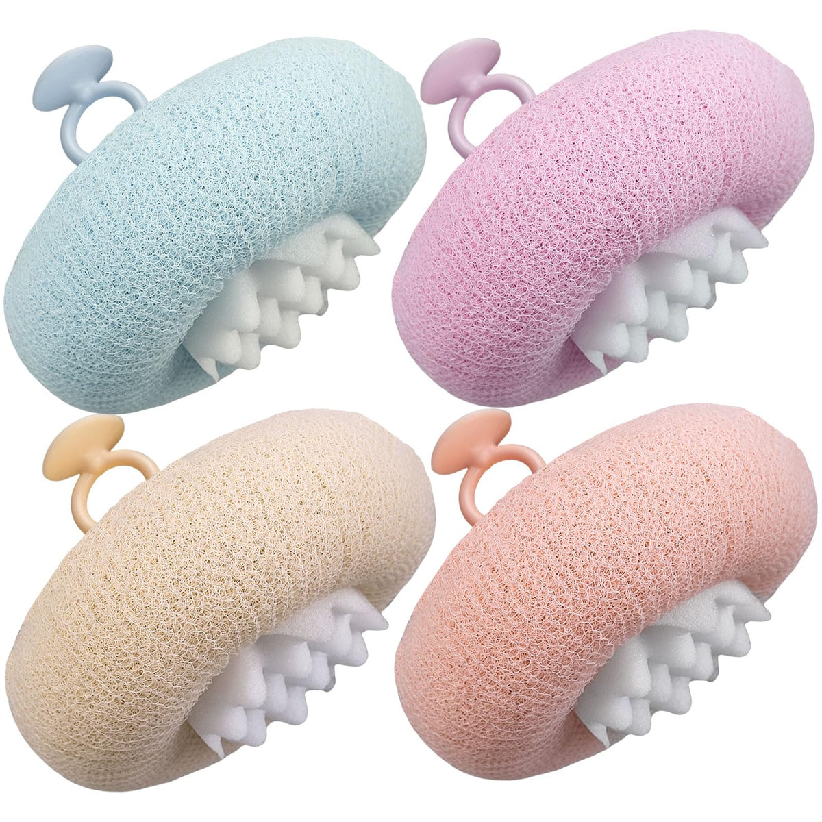 FWUNYVN esferas de baño girasol 2 en 1 exfolian suavemente y generan espuma