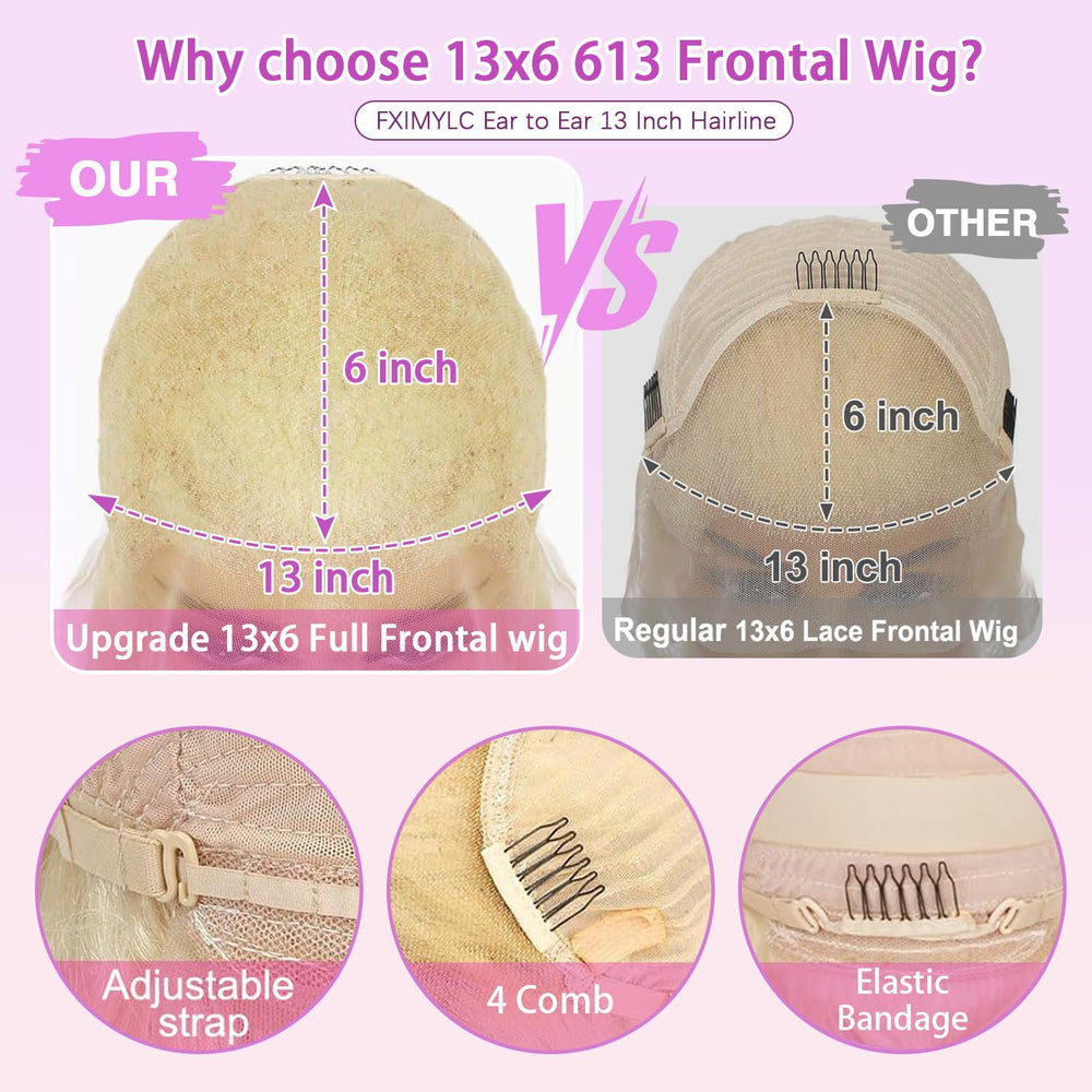 FXIMYLC 613 body-wave closeup highlights texture and shine.