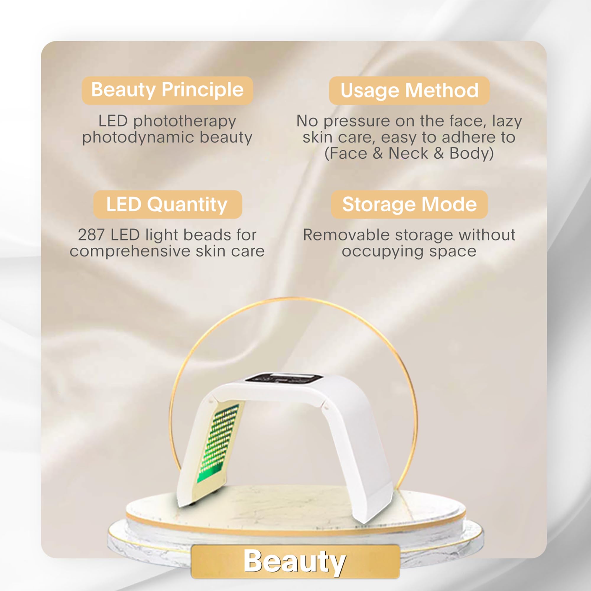 Fxtiaa LED Face Light Therapy 7-color function demo
