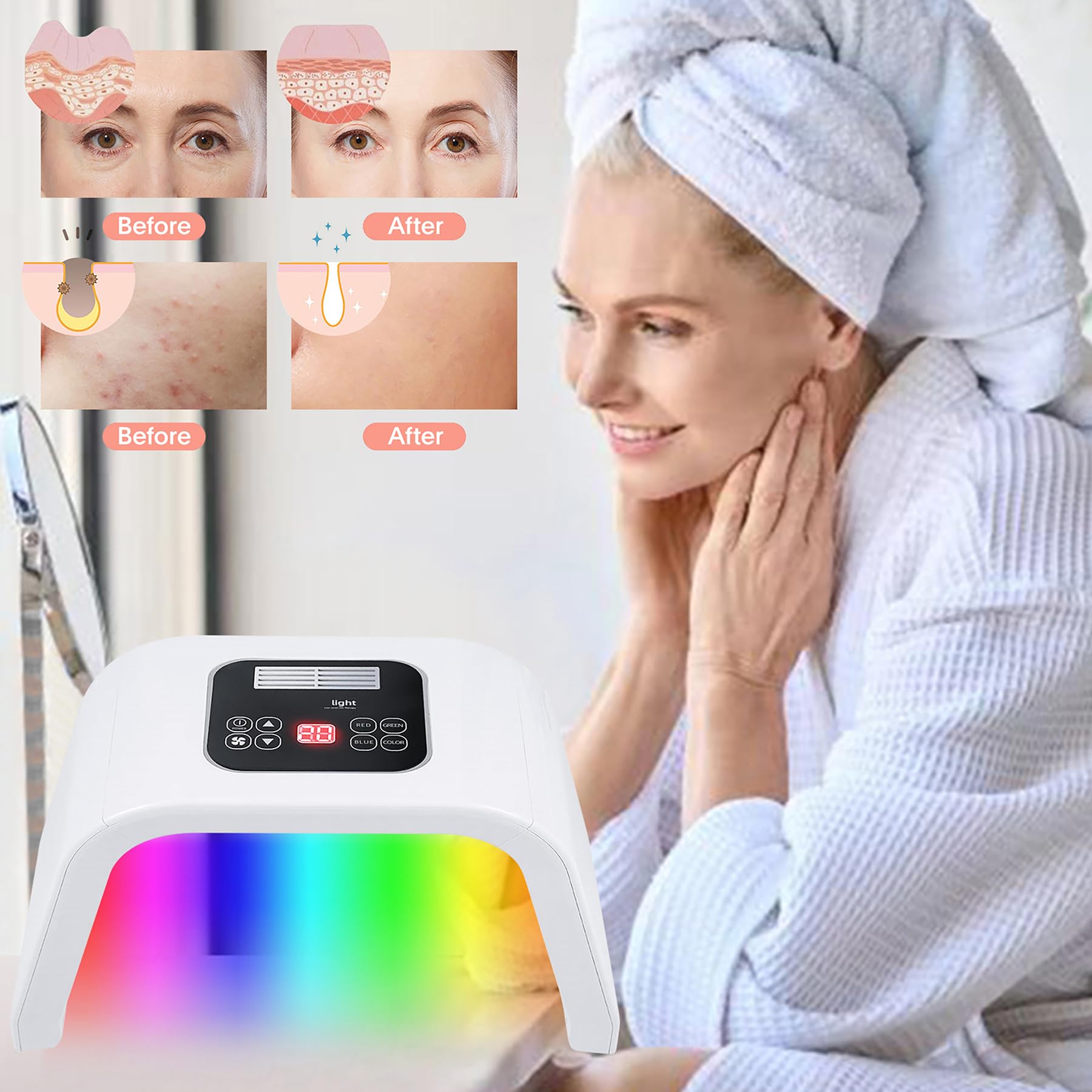 Fxtiaa LED Face Light Therapy durable reusable design