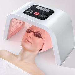 Fxtiaa LED Face Light Therapy mask closeup for at-home rejuvenation and skincare