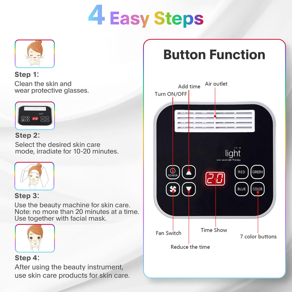 Fxtiaa LED Face Light Therapy easy setup guide