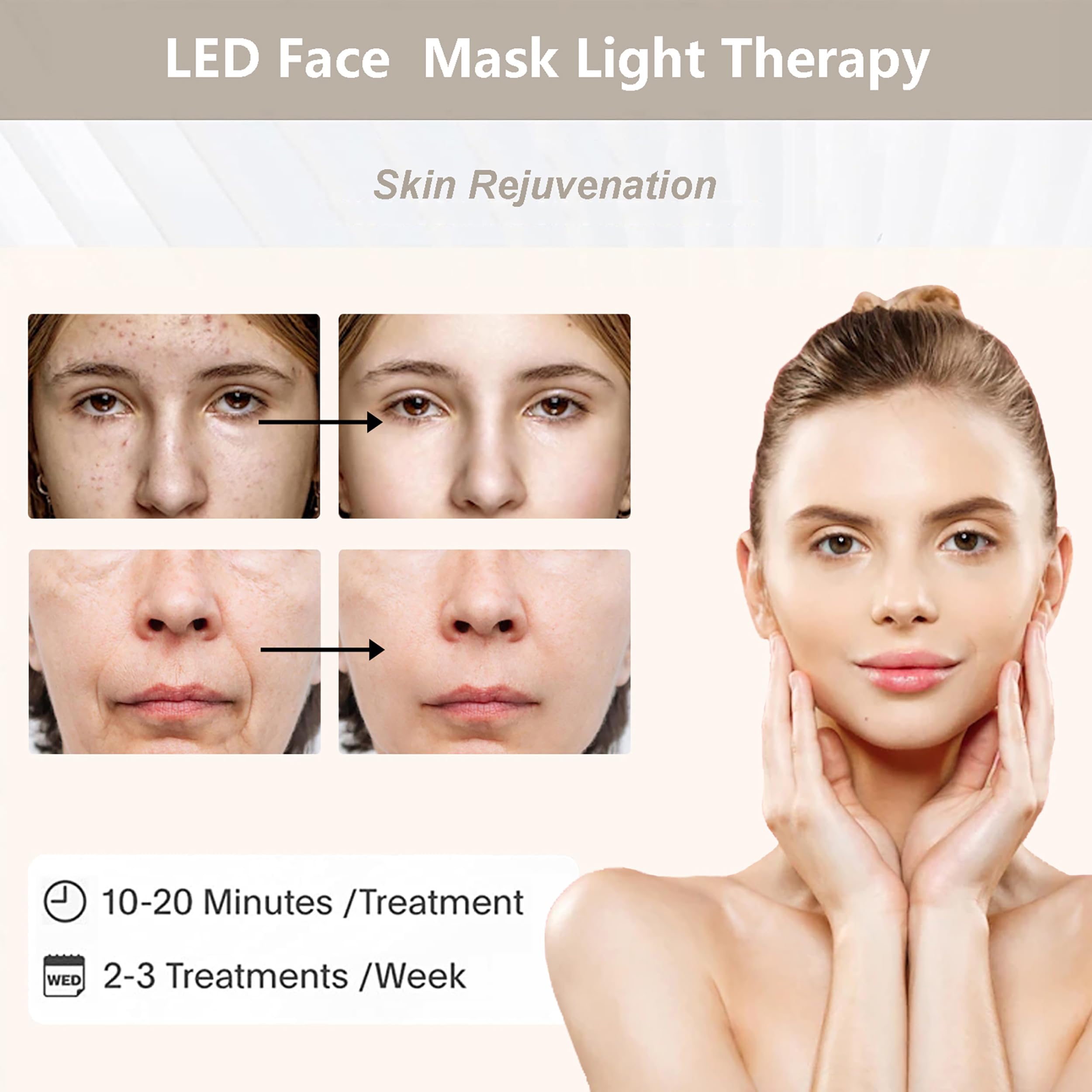 Fxtiaa Led-Face-Tool at-home routine image suggests simple setup.