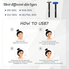Fxtiaa LED wand in use for skin care and facial massage.