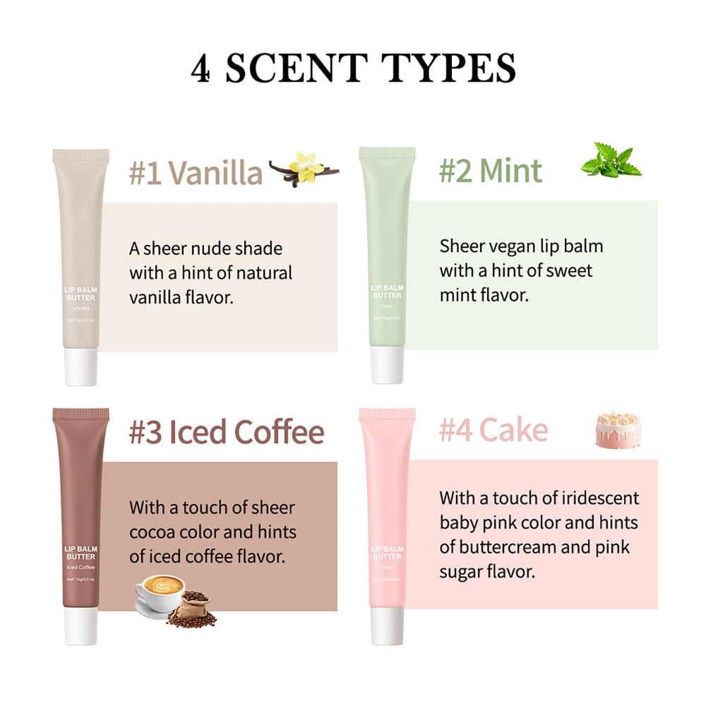FYEBOO Cake lip butter application with a sweet scent and soft shine.