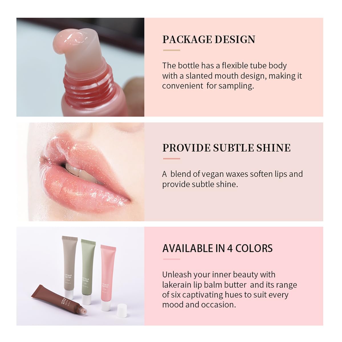 FYEBOO sleek-tube packaging enables precise, hygienic lip care application.