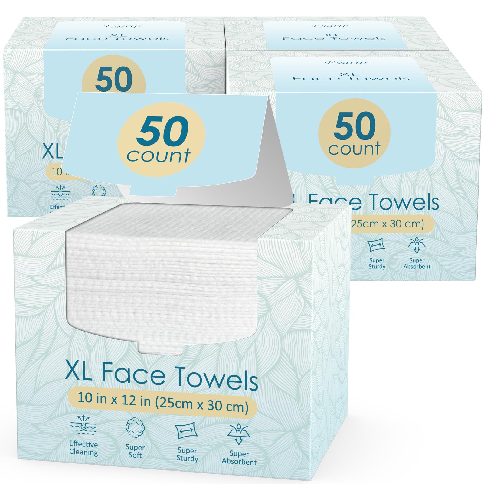 Fygrip disposable face towels XL soft texture for gentle cleansing.