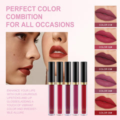 Fynqwor makeup-set lip-gloss adds glossy finish and moisture for comfortable wear.