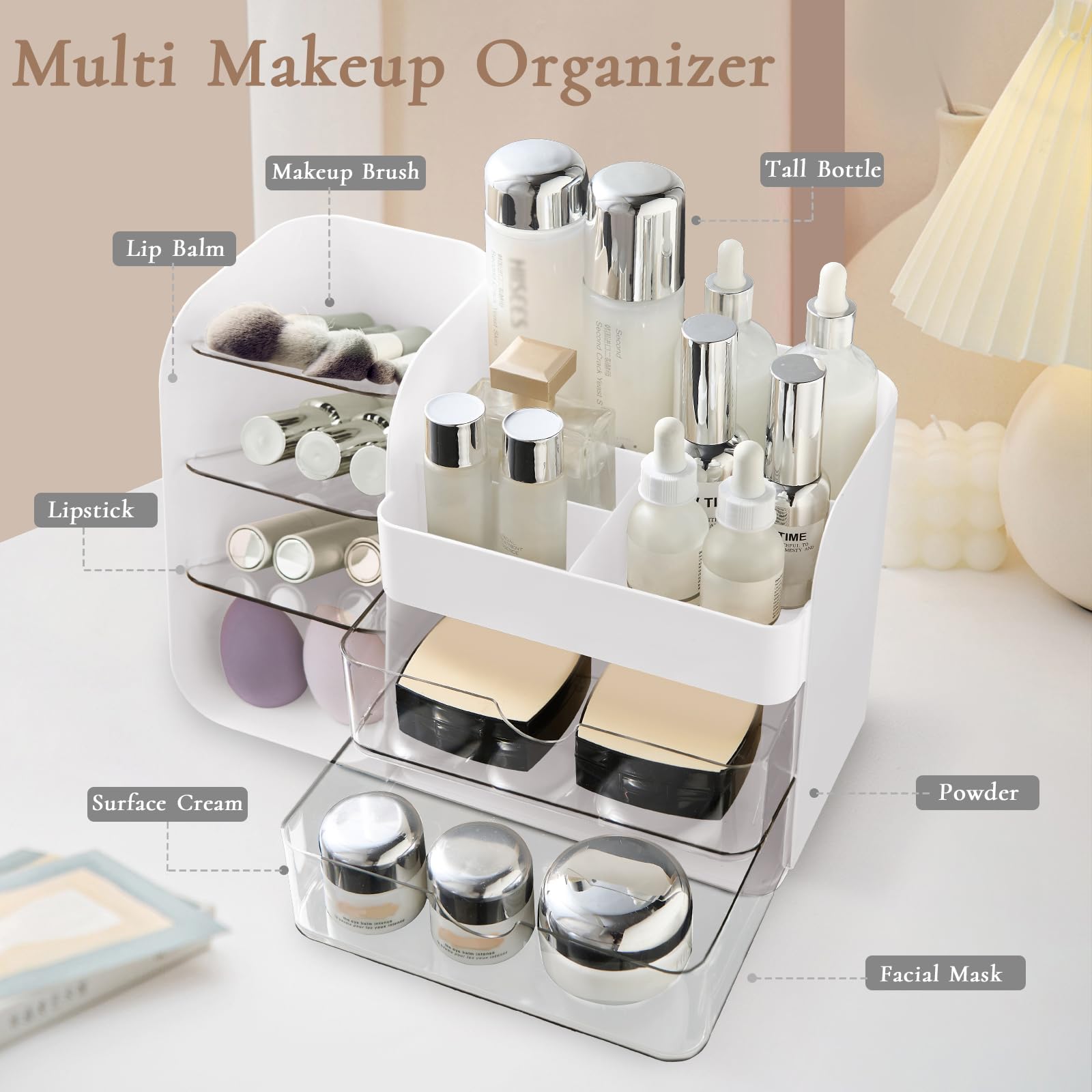 FZHZZ Travel Makeup Brush Holder showcases portable, closure-secured design for on-the-go kits.