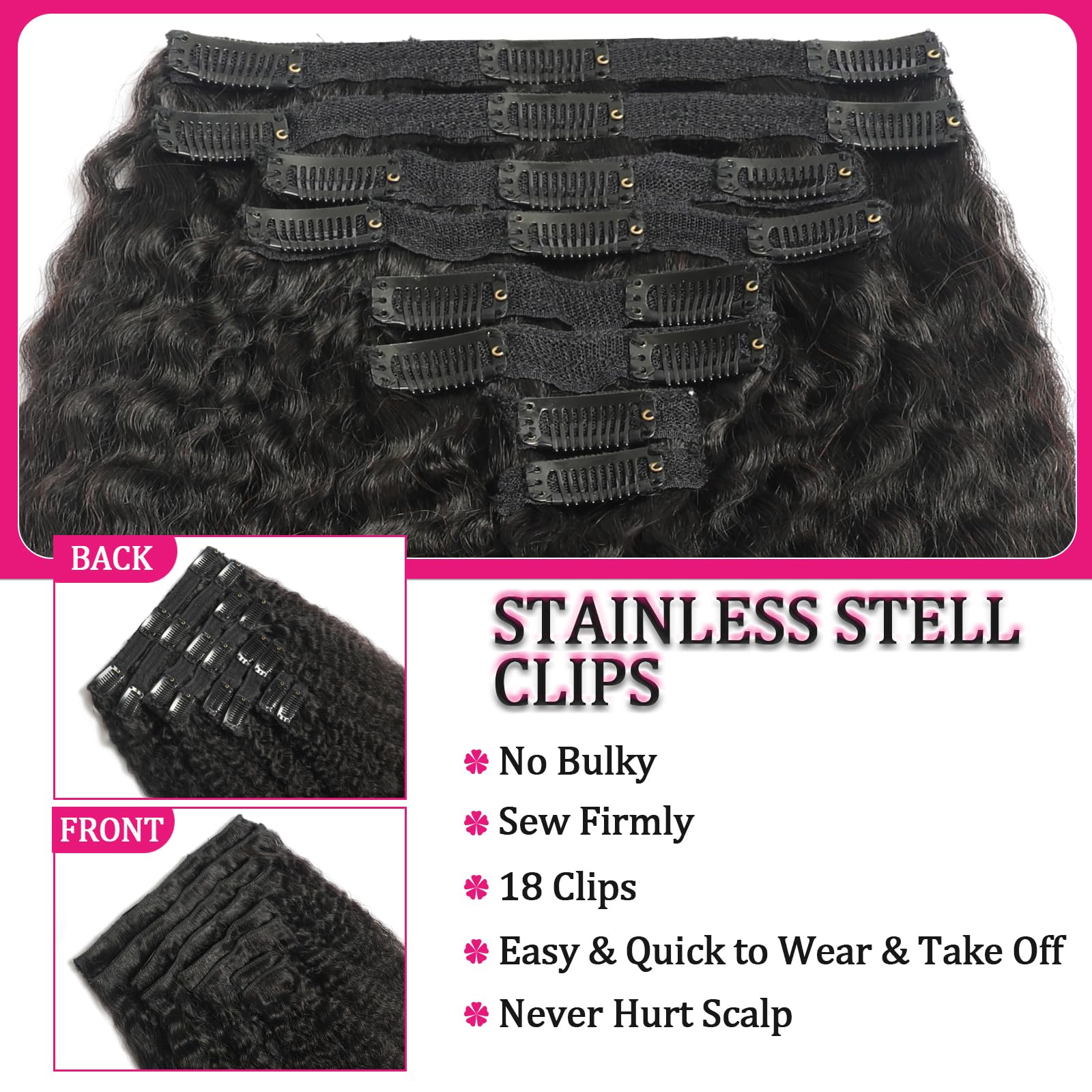 FZV Brazilian Remy natural black hair blend