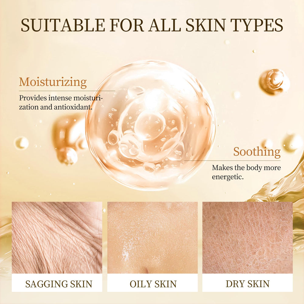 Gaayou body oil in hands during massage — potential soothing relief and hydration.