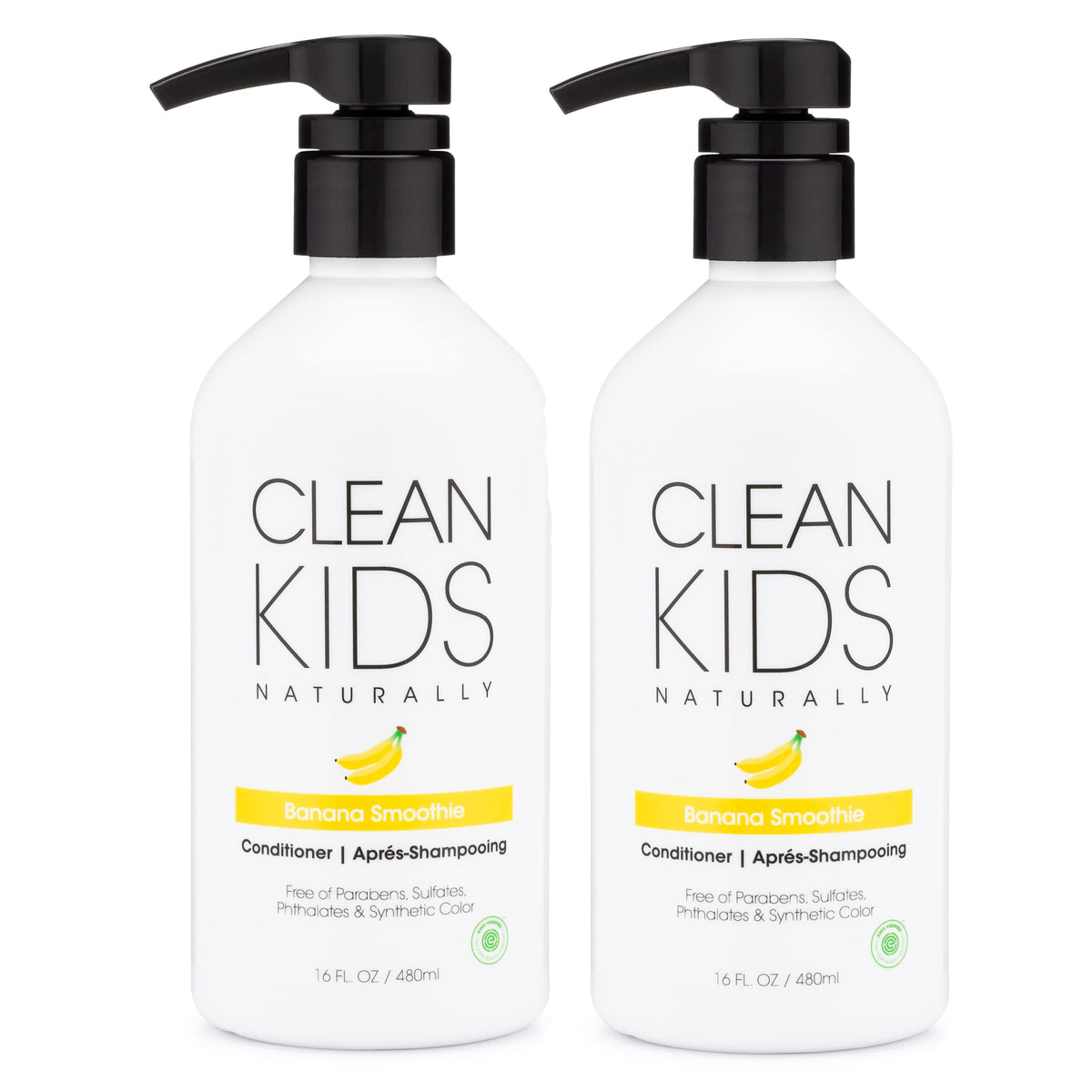 Gabriel Cosmetics Clean Kids Conditioner bottle-front highlighting all-natural formula for gentle conditioning.