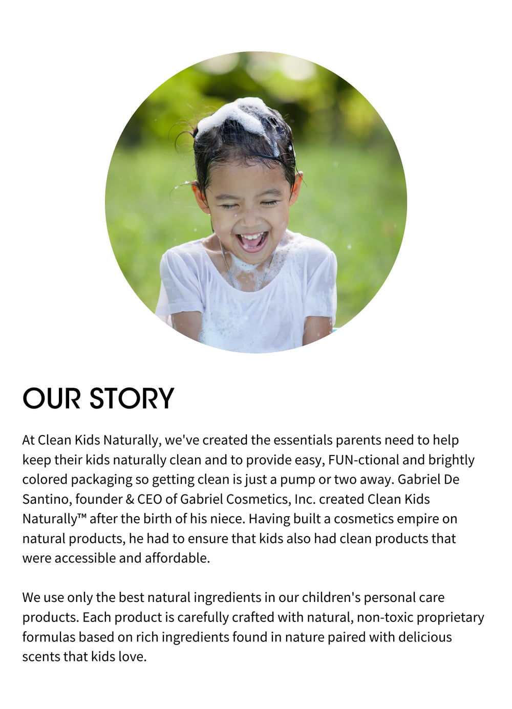 Gabriel Cosmetics Clean Kids Conditioner pack-two display shows value for families.