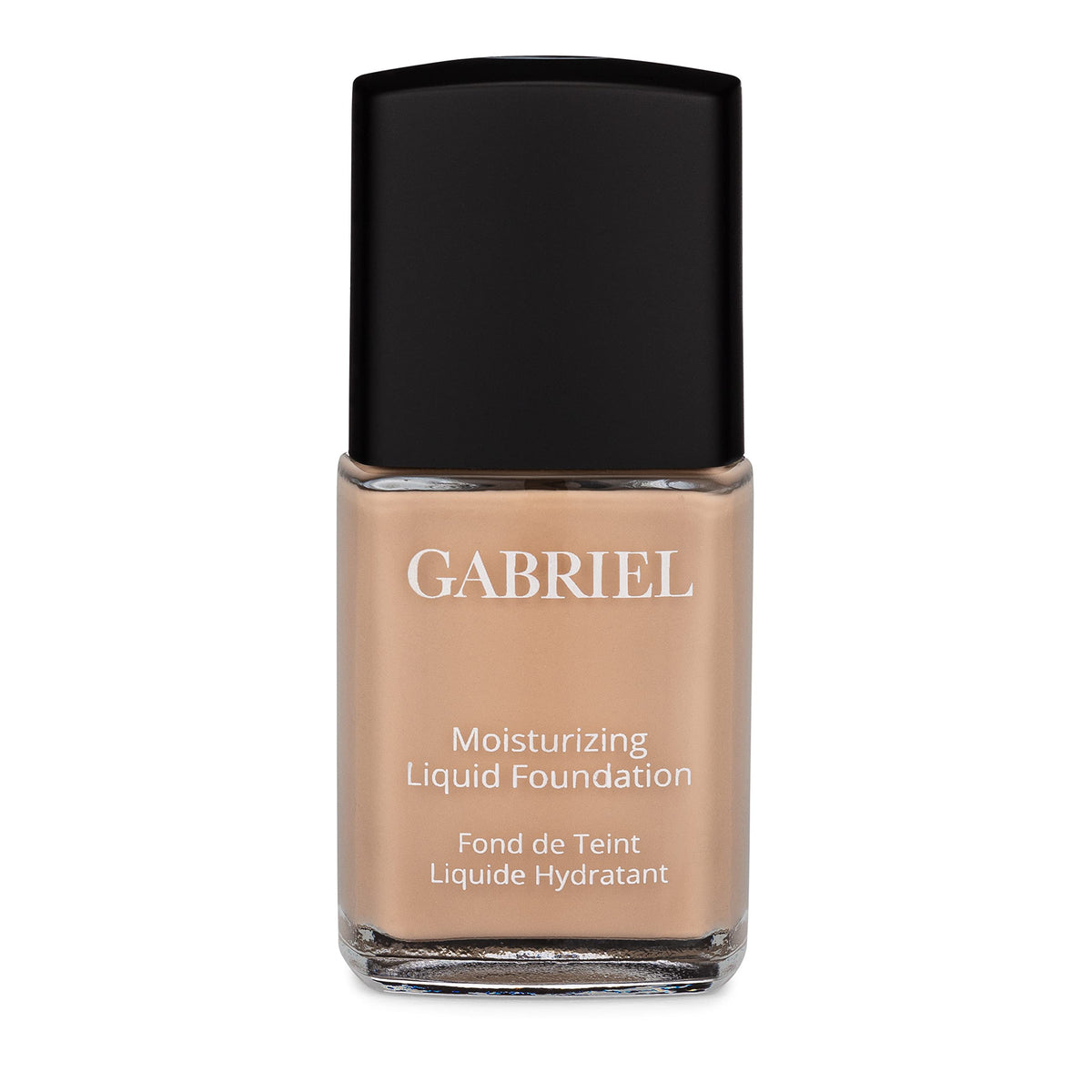 Gabriel Cosmetics liquid foundation natural beige bottle for a natural-looking complexion.
