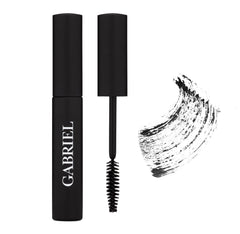 Gabriel Cosmetics Mascara brush detail shows precise wand for fluttery, non-flaking lashes
