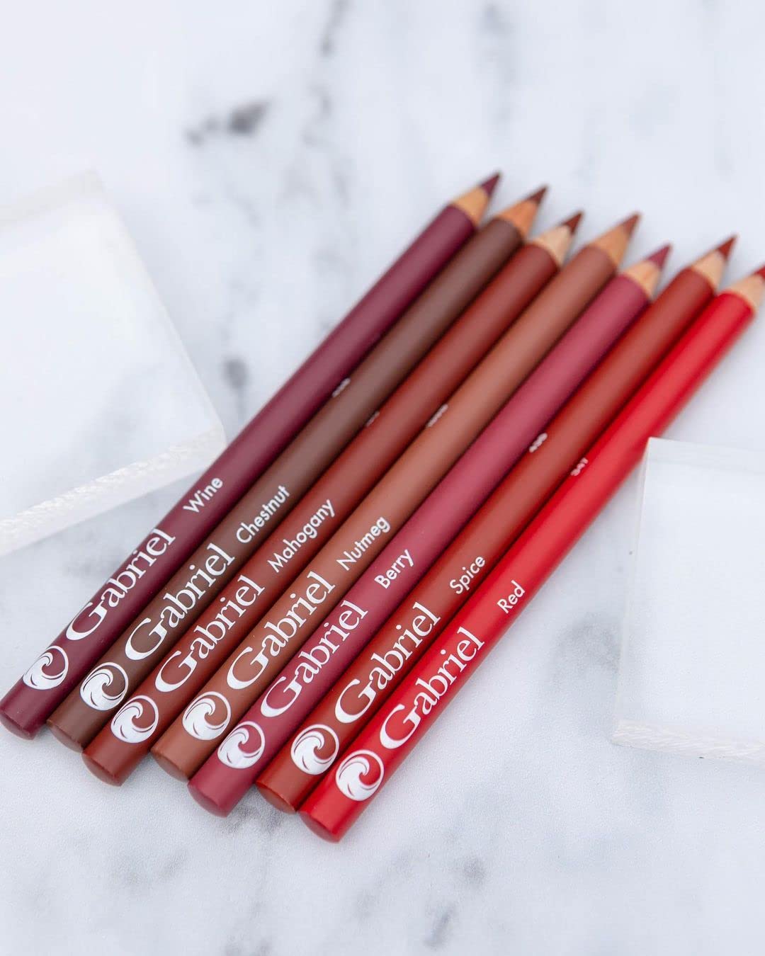 Gabriel Cosmetics Nutmeg lipliner packaging with sleek design